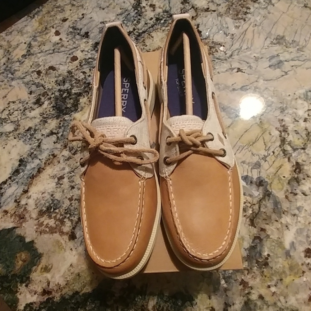 Sperry oasis dock linen oat size 7.5M - Picture 4 of 5